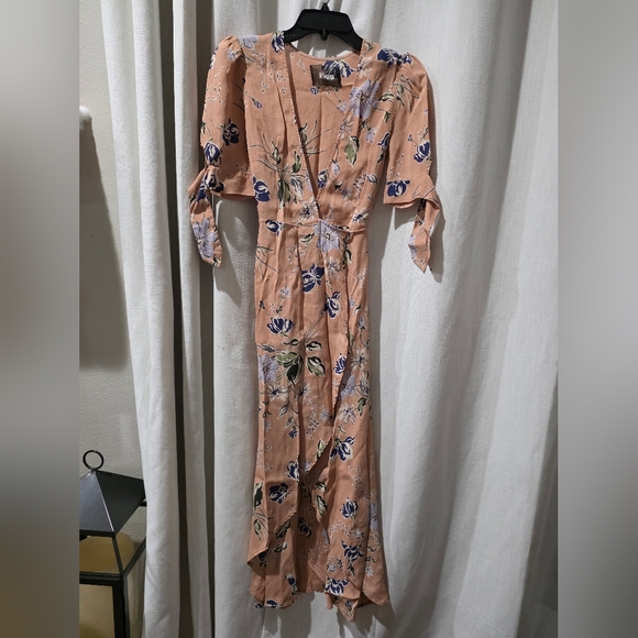 Reformation Royce Wrap Midi Dress Hillcrest Floral S - Picture 3 of 6